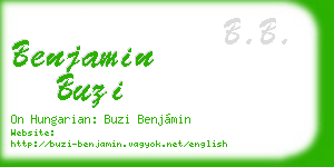 benjamin buzi business card