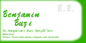 benjamin buzi business card
